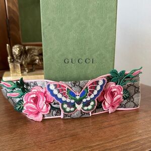 Gucci Japan Exclusive Butterfly Guccissima Headband NWT & Box